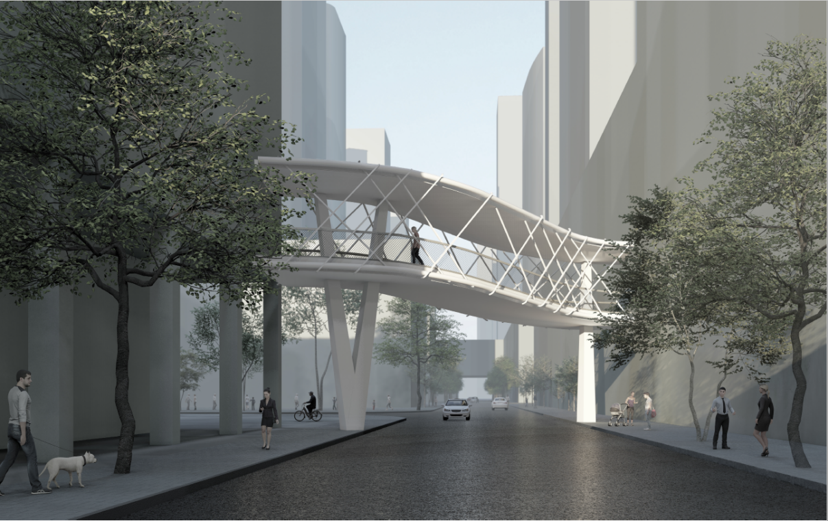 福田中心区二层空中连廊及配套设施建设二期工程-平安组团连廊方案