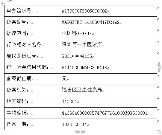 深圳简一中医诊所的公示.jpg